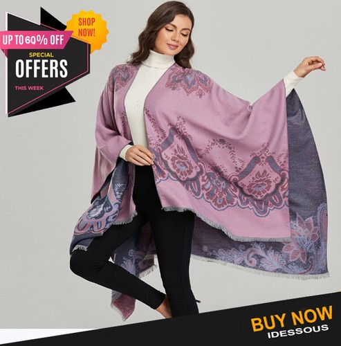 Lila rosa damen poncho winter - lila,