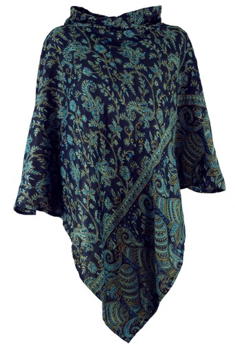 Poncho mit kapuze goa hippie - kapuze,,