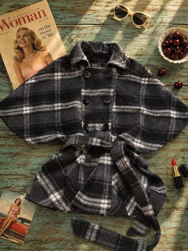 Wolle poncho jacke mantel - wolle,