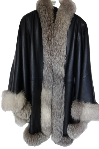 Exquisiter leder silberfuchs - leder,