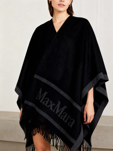 Max mara mantel poncho schwarz - mantel,