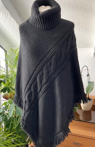 Poncho strick jacke pullover - strick,